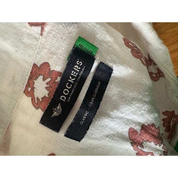 Dockers Women’s Classic Cotton-Linen Camp Collar Short Sleeve Shirt | Size XL - Picture 6 of 10